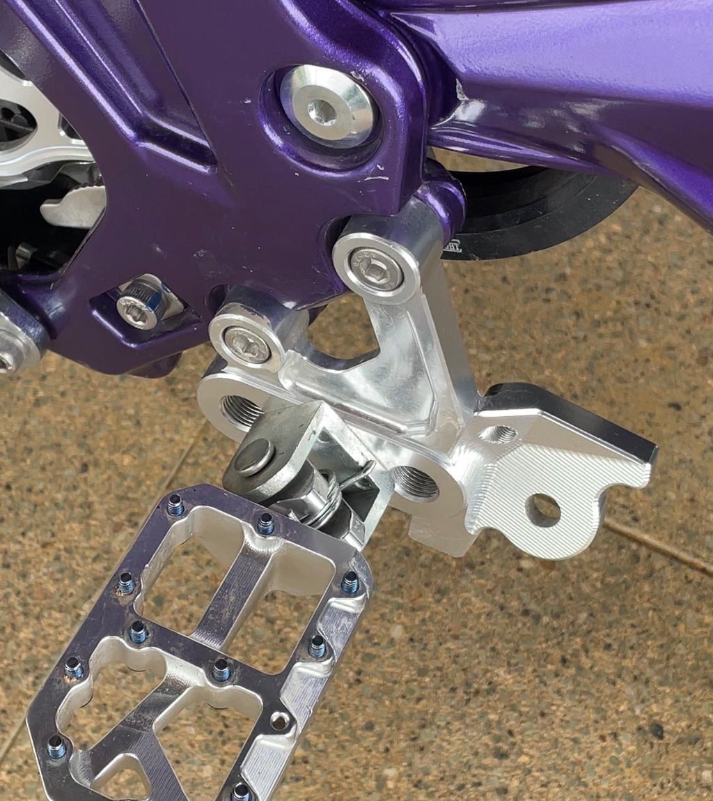Chrome peg mounts for Surron LBX