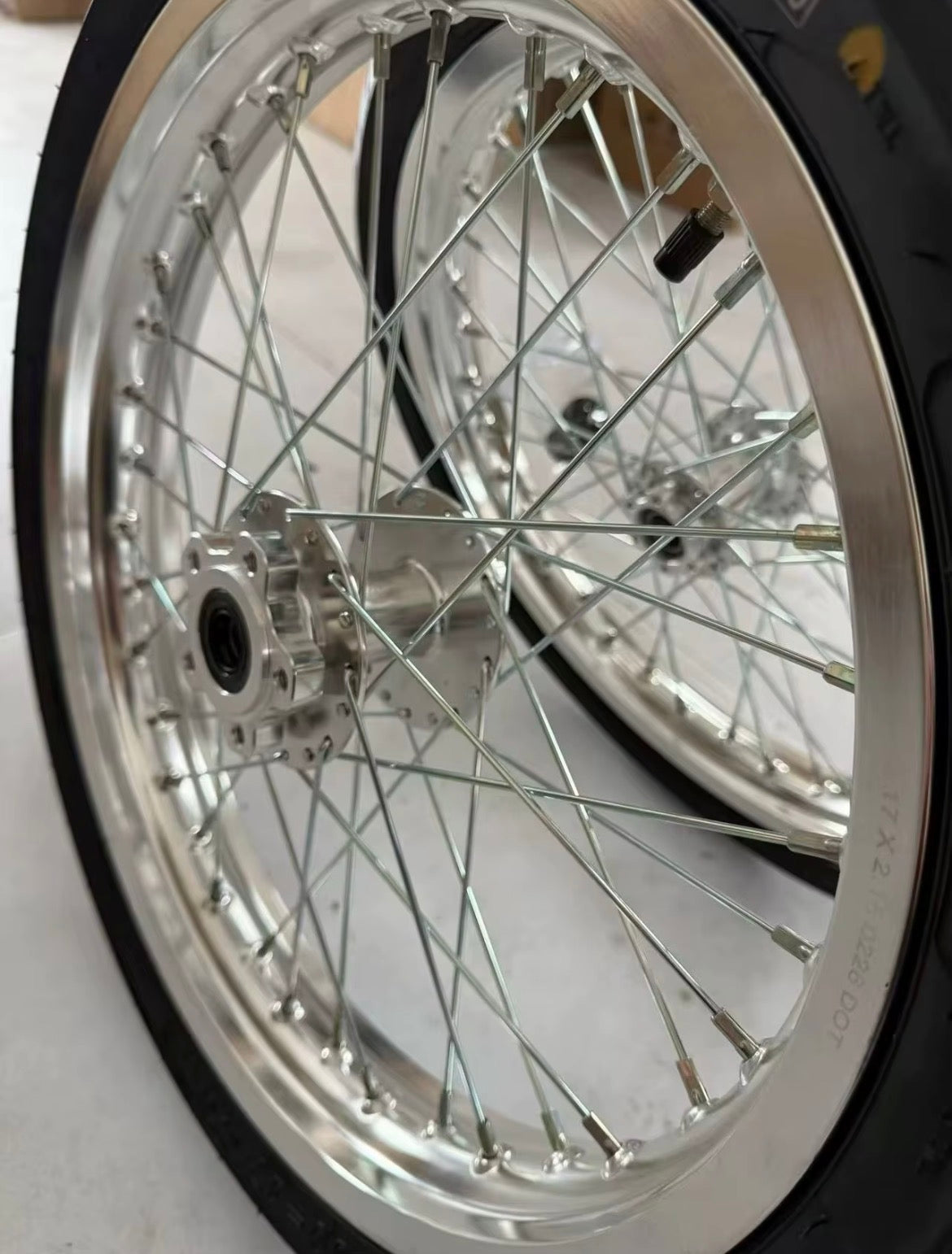Chrome 17” Supermoto Wheelset for Surron Lbx