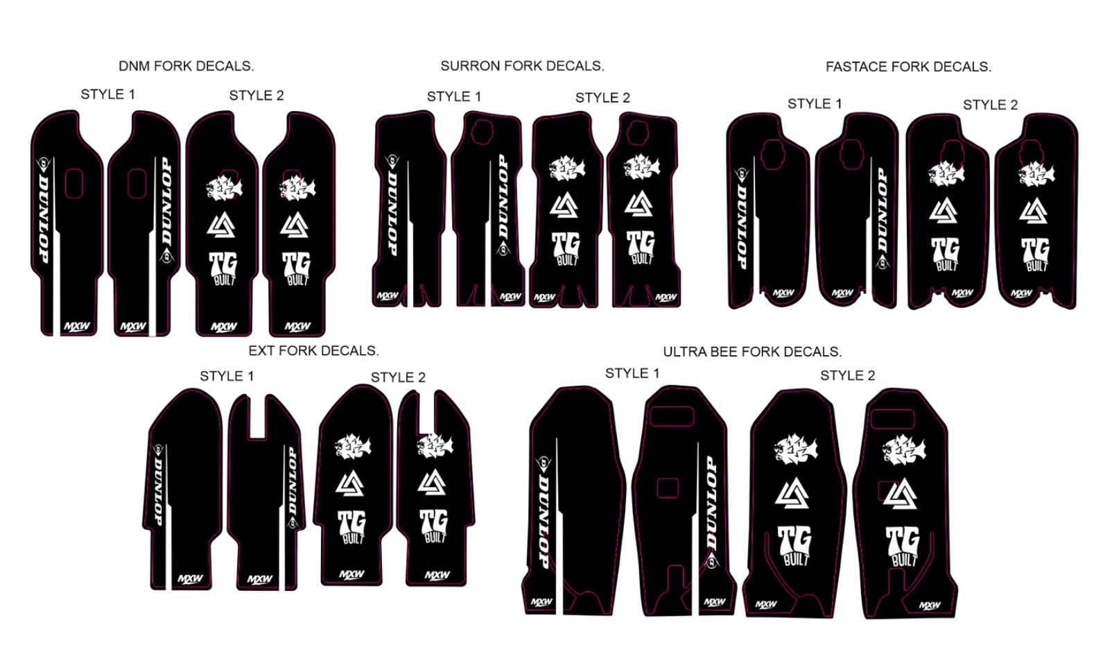 Pre Designed Fork Guard Deacals