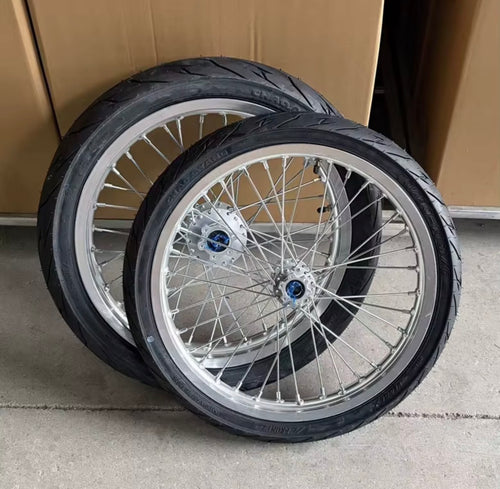 Chrome 17” Supermoto Wheelset for Surron Lbx