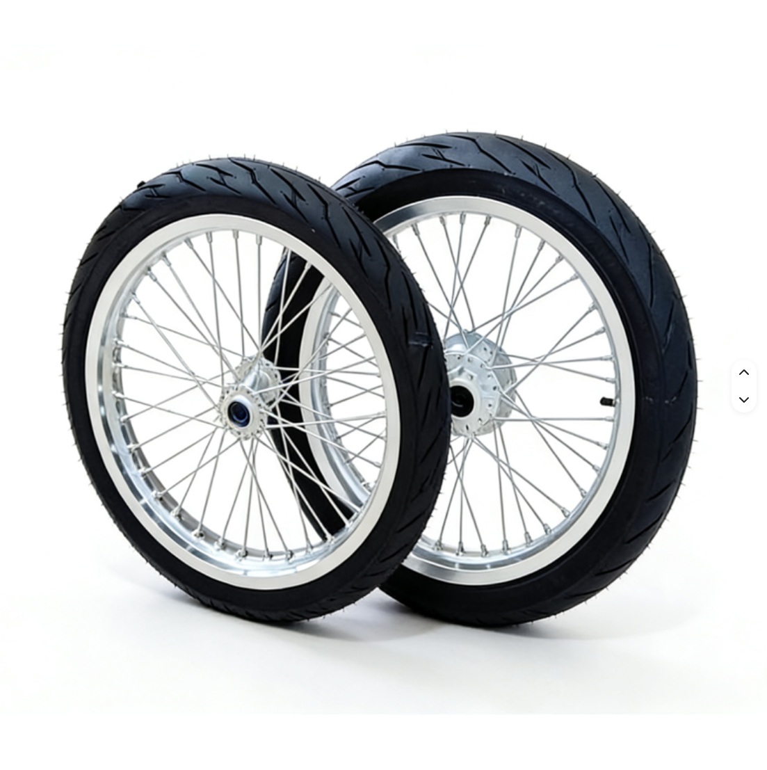 Chrome 17” Thick Talaria Supermoto Wheelset