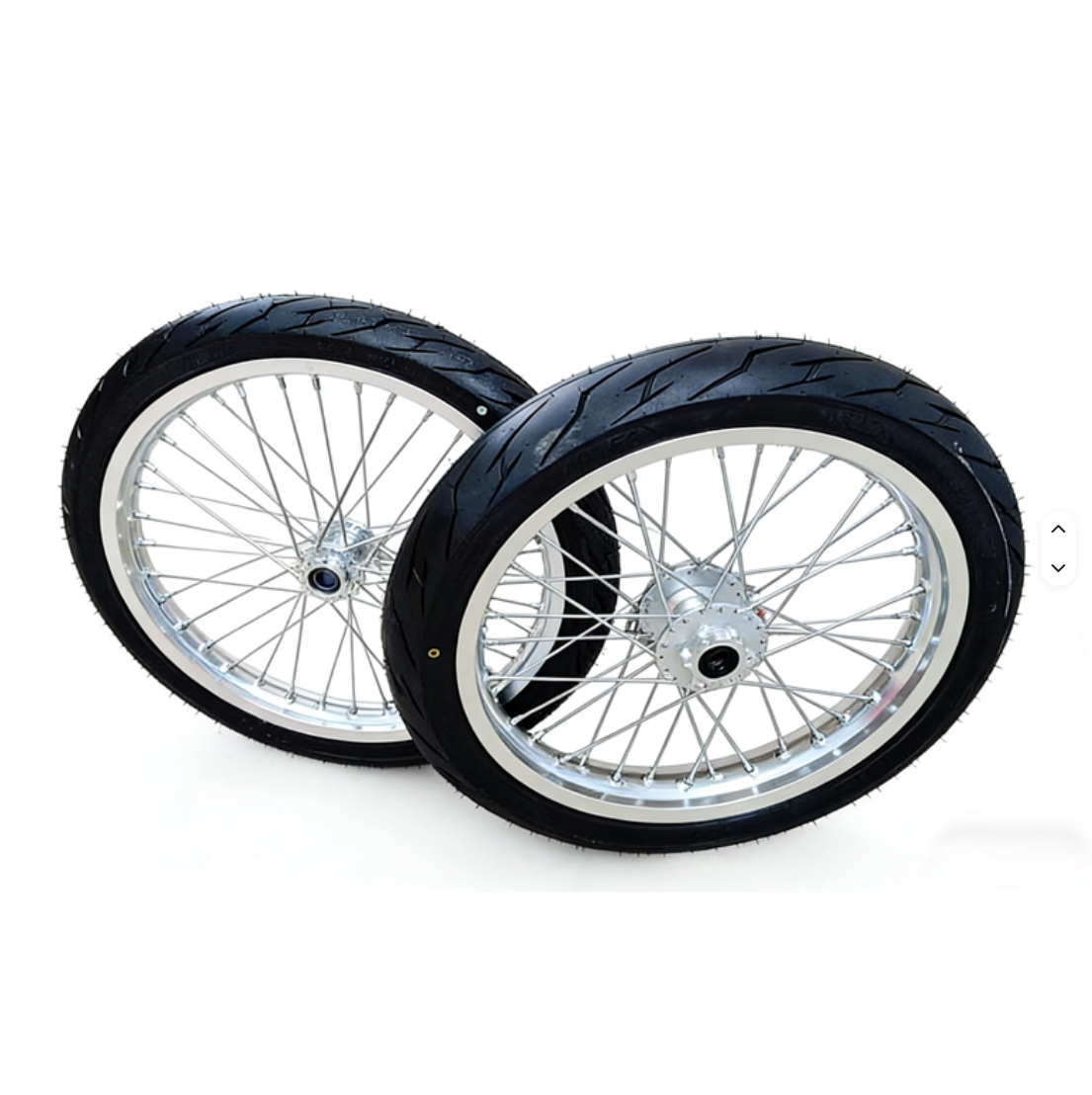 Chrome 17” Thick Talaria Supermoto Wheelset